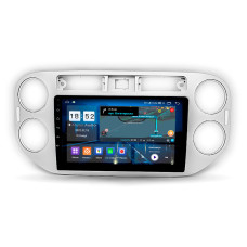 Fest eingebaute Abyss Audio QS-0107-Autoradio für Volkswagen Tiguan (Baujahr 2007–2016).