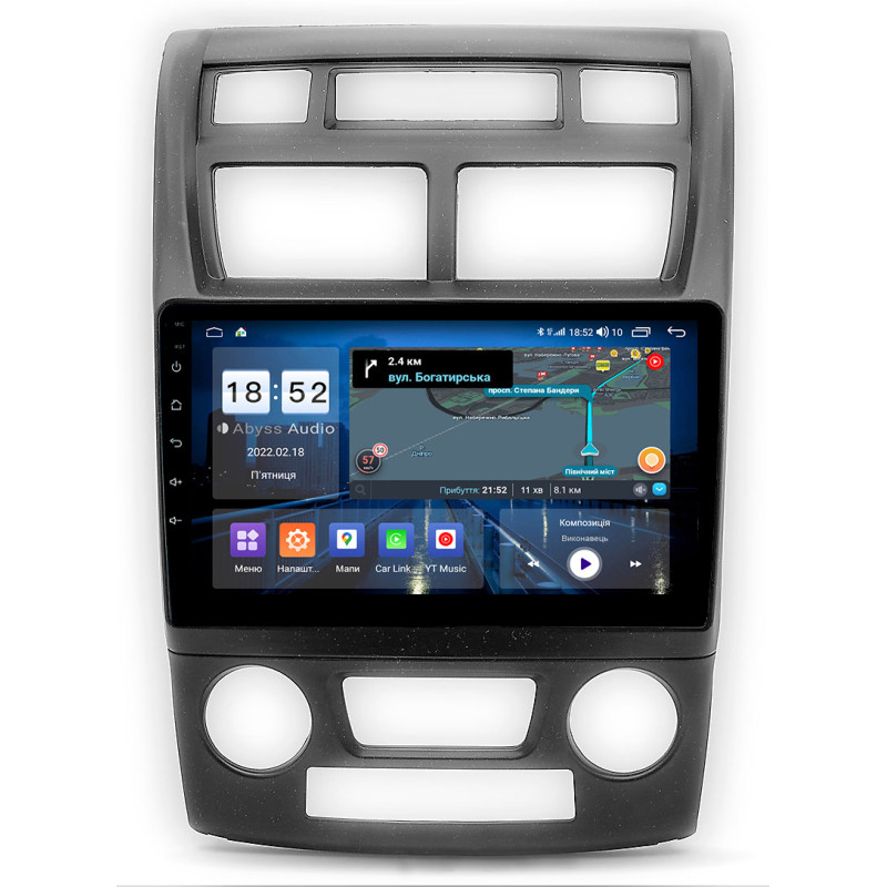 Android head unit Abyss Audio QX-9196 for KIA Sportage（Climate Control） 2004-2010
