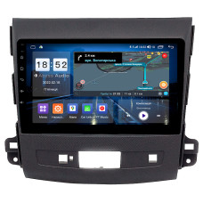 Fest eingebaute Abyss Audio QX-9245-Autoradio für Mitsubishi Outlander (Baujahr 2006–2012).