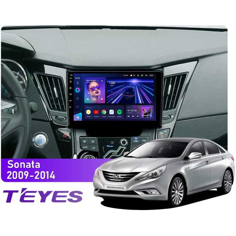Android head unit Teyes CC3 4+64 Gb Hyundai Sonata 6 YF 2009-2014 (B) 9″