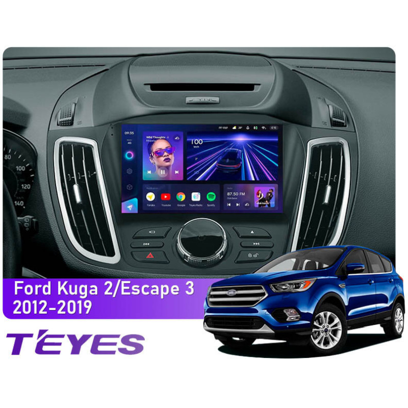 Android head unit Teyes CC3 4+64 Gb Ford Kuga 2/Escape 3 2012-2019 (B) 9″
