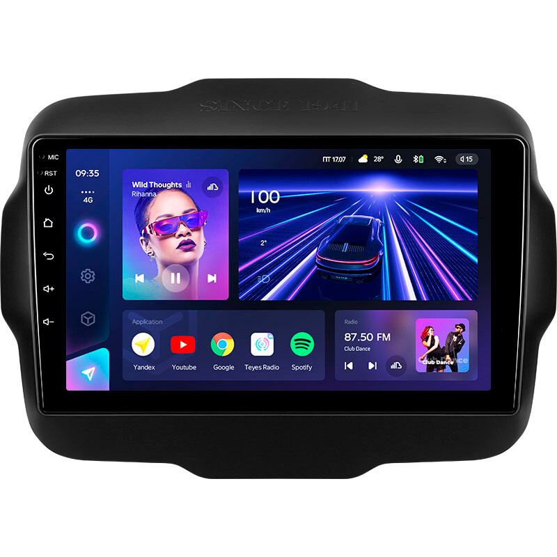 Android head unit Teyes CC3 4+64 Gb Jeep Renegade 2014-2018 9″