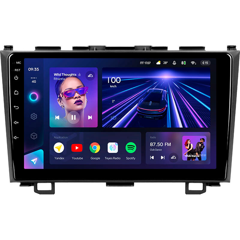 Android head unit Teyes CC3 4+64 Gb Honda CR-V 3 RE 2006-2012 9″