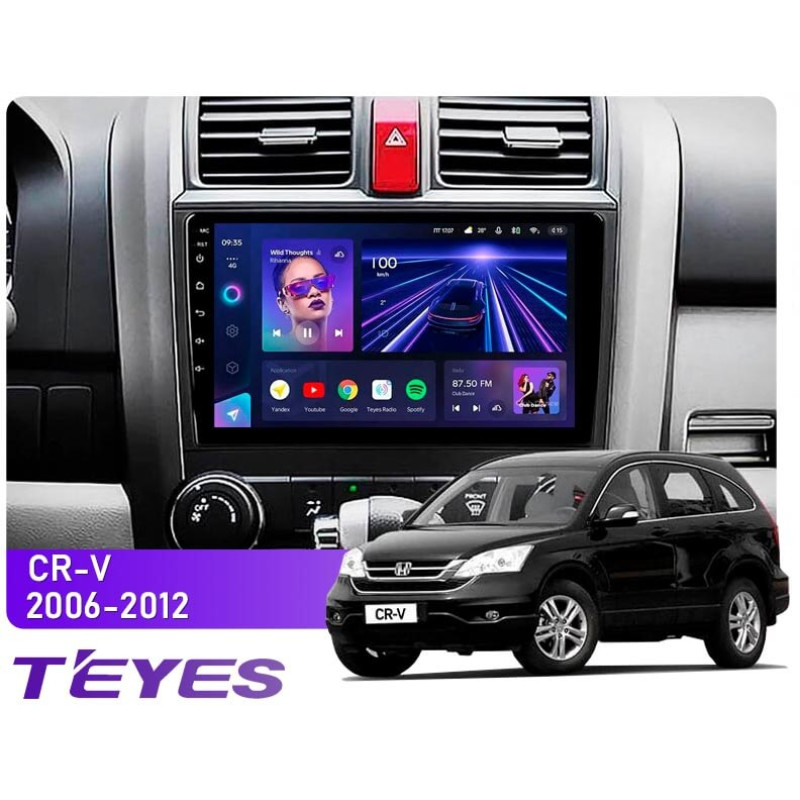 Android head unit Teyes CC3 4+64 Gb Honda CR-V 3 RE 2006-2012 9″
