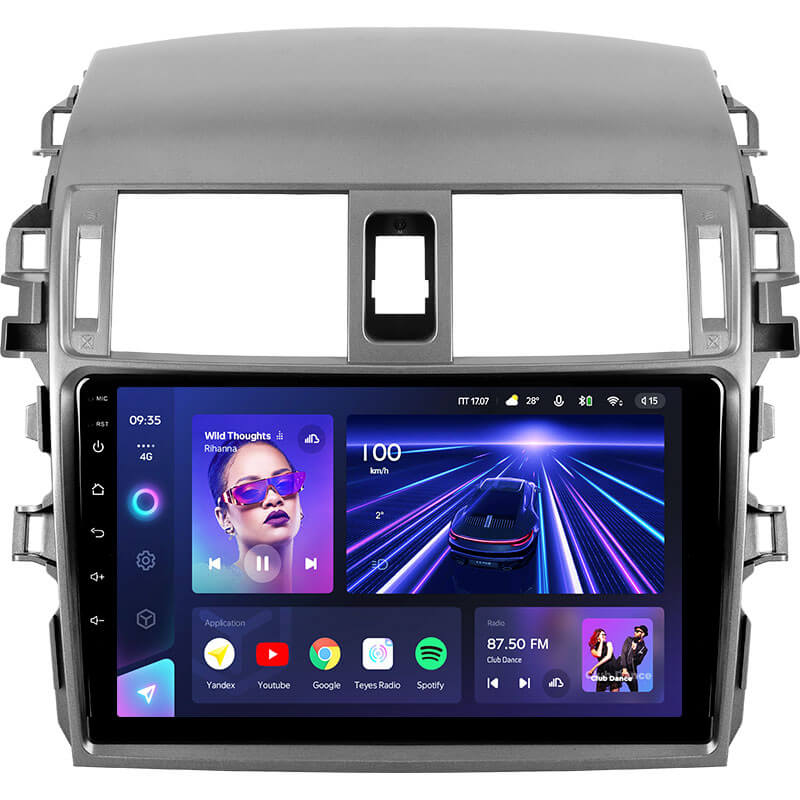 Android head unit Teyes CC3 4+64 Gb Toyota Corolla 10 E140 E150 2006-2013 (A) 9″