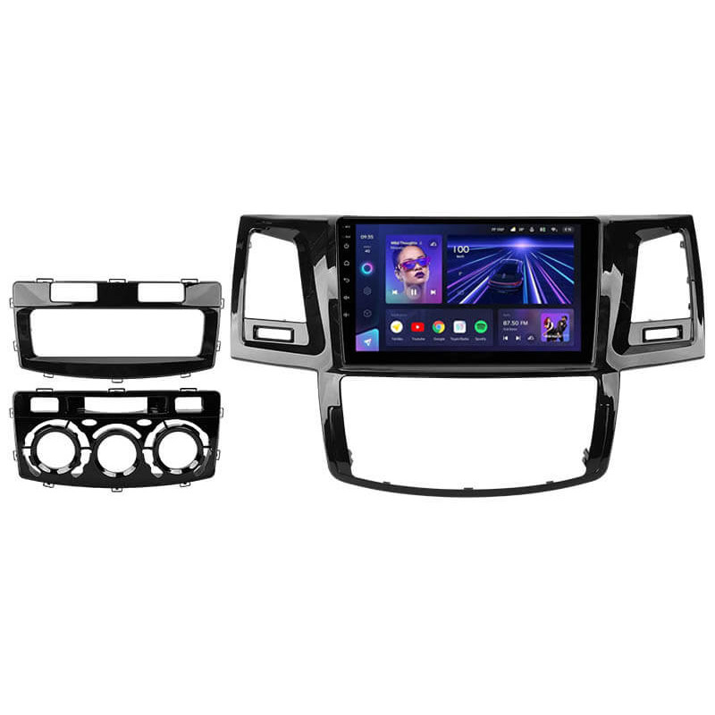 Festplatten-Magnetophon Teyes CC3 4+64 GB für Toyota Fortuner 1 AN50/AN60, Hilux Revo/Vigo (2008–2014, F1) mit 9''-Display