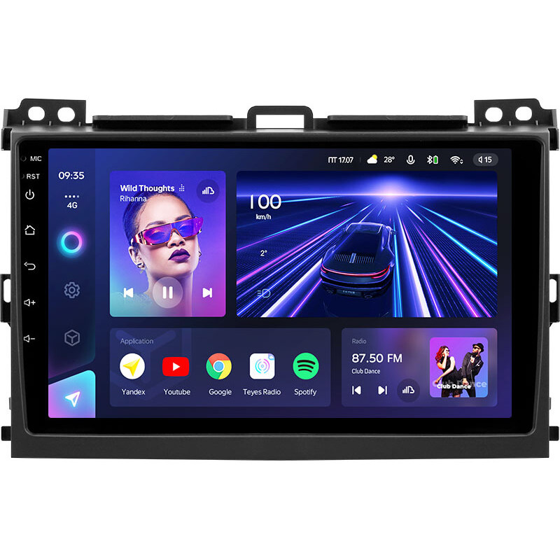 Android head unit Teyes CC3 4+64 Gb Toyota Land Cruiser Prado 120 / Lexus GX470 J120 2002-2009 (F1) (A) 9″