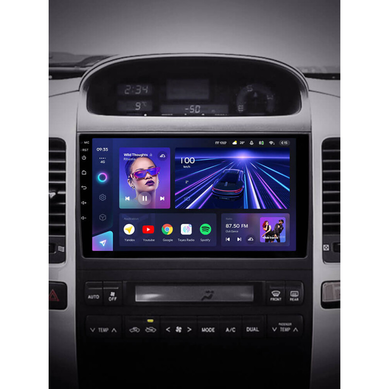Android head unit Teyes CC3 4+64 Gb Toyota Land Cruiser Prado 120 / Lexus GX470 J120 2002-2009 (F1) (A) 9″