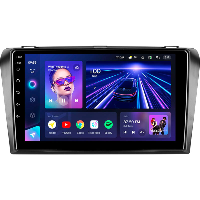 Android head unit Teyes CC3 4+64 Gb Mazda 3 1 BK 2003-2009 9″