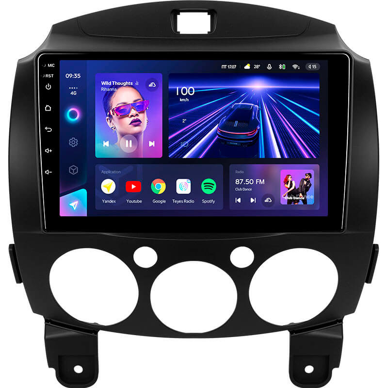 Android head unit Teyes CC3 4+64 Gb Mazda 2 DE 2007-2014 9″