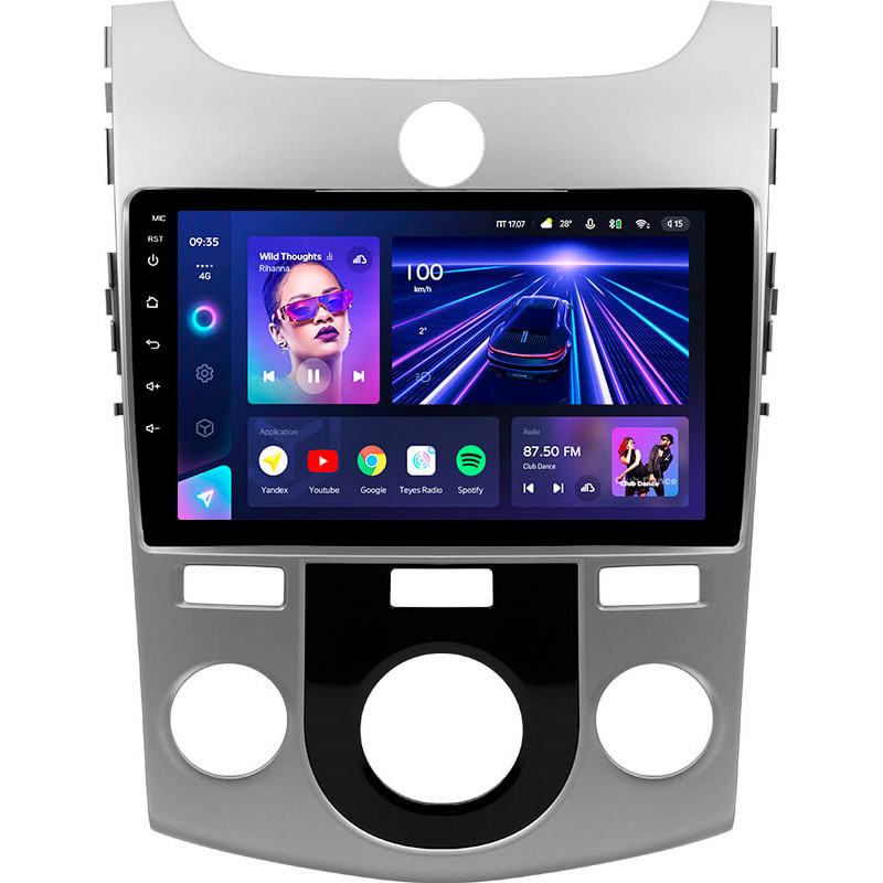 Android head unit Teyes CC3 4+64 Gb Kia Cerato 2 TD 2008-2013 (F1) 9″
