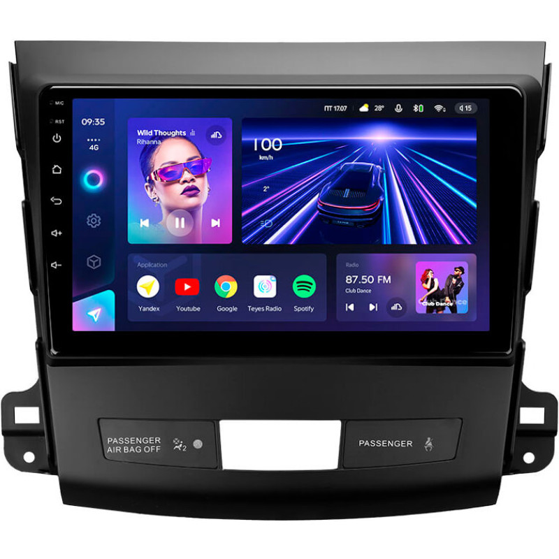 Android head unit Teyes CC3 4+64 Gb Mitsubishi Outlander 2 CW0W 2005-2013 / Citroen C-Crosser 1 2007-2013 / Peugeot 4007 2007-2012 (A) 9″