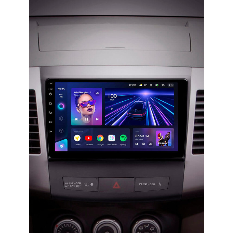 Android head unit Teyes CC3 4+64 Gb Mitsubishi Outlander 2 CW0W 2005-2013 / Citroen C-Crosser 1 2007-2013 / Peugeot 4007 2007-2012 (A) 9″