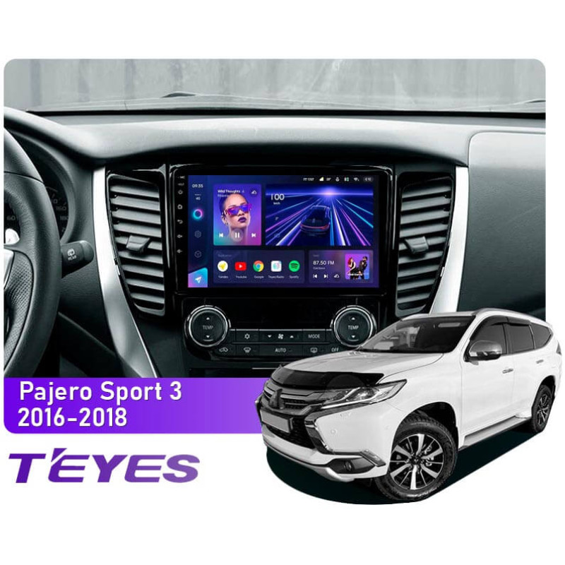 Android head unit Teyes CC3 4+64 Gb Mitsubishi Pajero Sport 3 2016-2018 9″