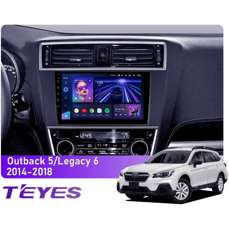 Android head unit Teyes CC3 4+64 Gb Subaru Outback 5 2014-2018, Legacy 6 2014-2017 9″