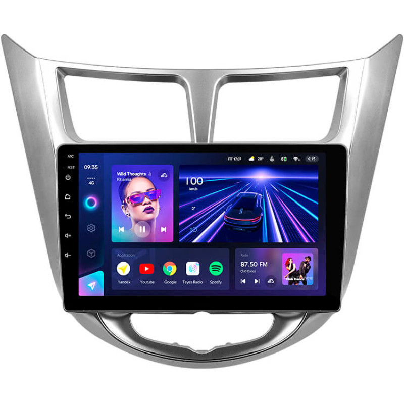 Android head unit Teyes CC3 4+64 Gb Hyundai Solaris 1 2010-2016 9″