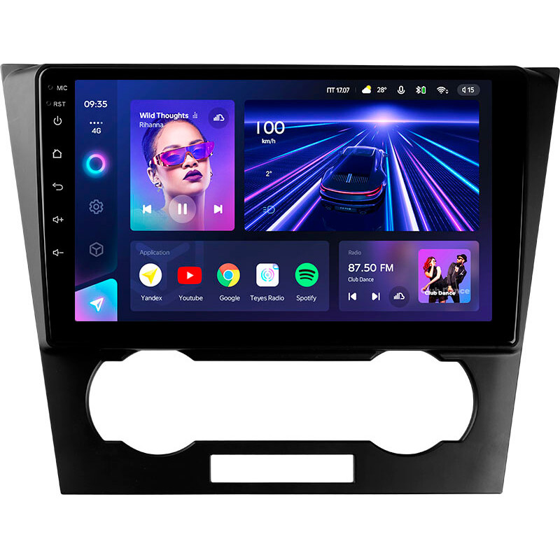 Festplattenradiosystem Teyes CC3 4+64 GB für Chevrolet Epica 1 (2006–2012) mit 9-Zoll-Display.