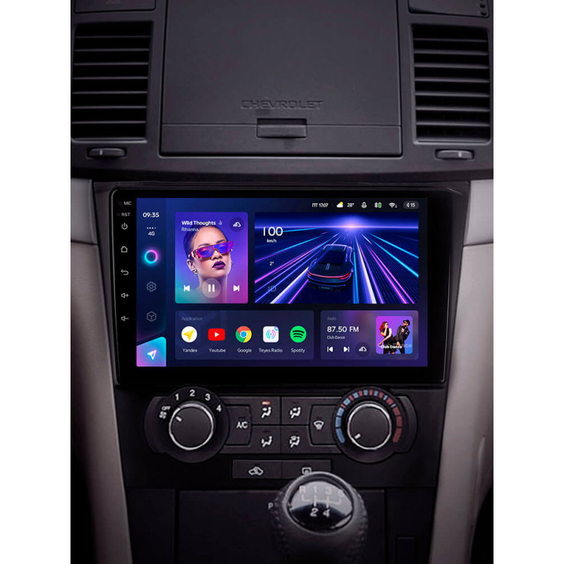 Festplattenradiosystem Teyes CC3 4+64 GB für Chevrolet Epica 1 (2006–2012) mit 9-Zoll-Display.