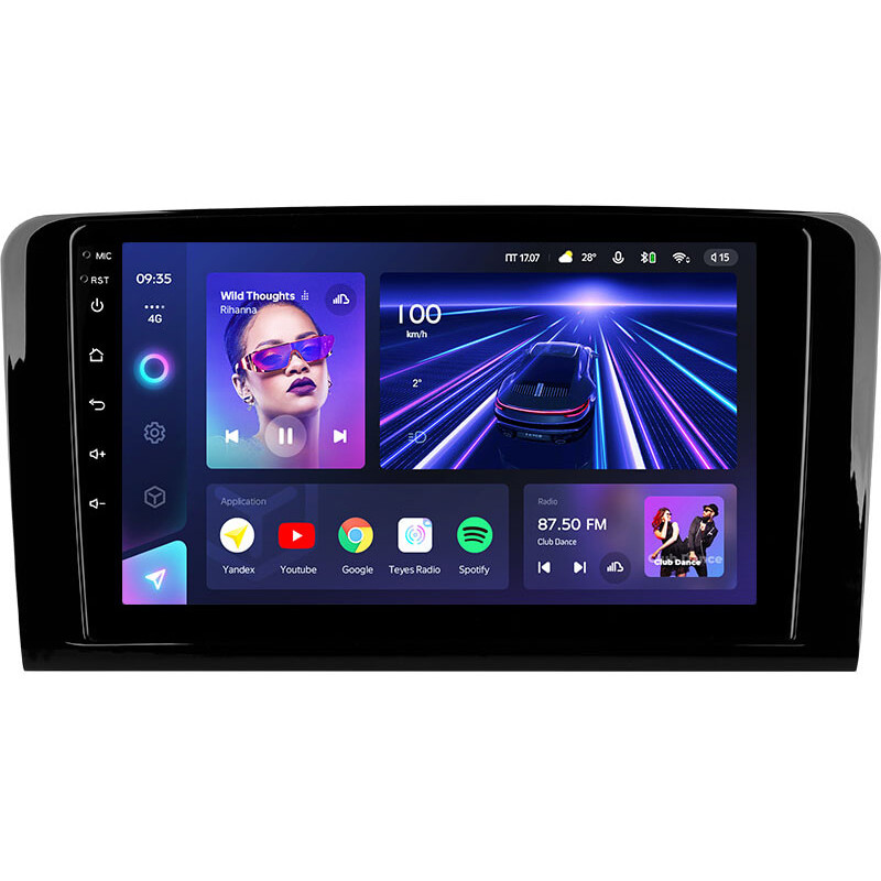 Android head unit Teyes CC3 4+64 Gb Mercedes-Benz ML GL ML350 GL320 X164 2005-2009 (F1) 9″
