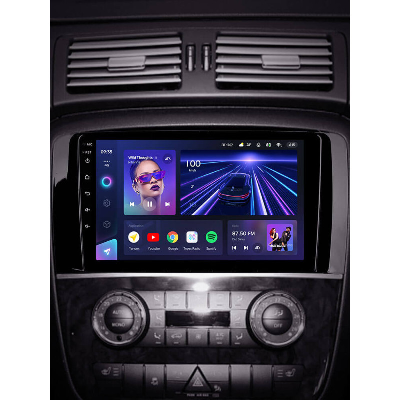 Oryginalna radiomagnetofon Teyes CC3 4+64 GB dla Mercedes-Benz R-Klasy (W251) R280, R300, R320 (2005–2017, kod F1), 9-calowy.
