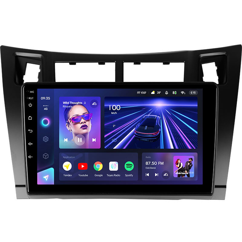 Android head unit Teyes CC3 4+64 Gb Toyota Yaris XP90 2005-2012 (F1) 9″