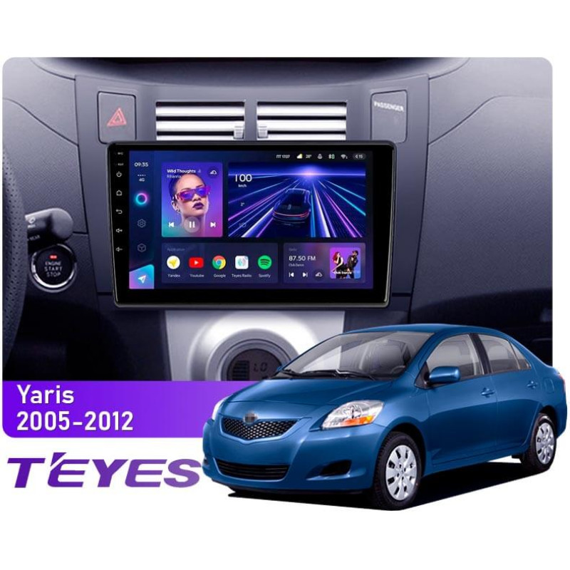 Android head unit Teyes CC3 4+64 Gb Toyota Yaris XP90 2005-2012 (F1) 9″
