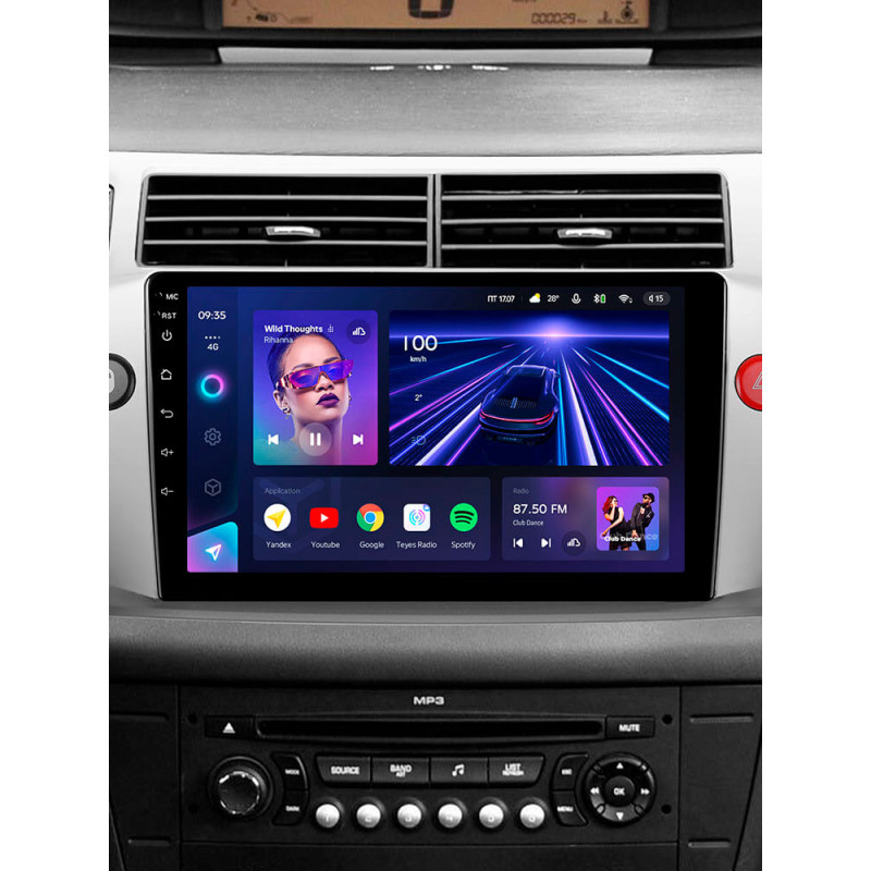 Android head unit Teyes CC3 4+64 Gb Citroen C4 LA LC C-Triomphe C-Quatre 2004-2014 9″