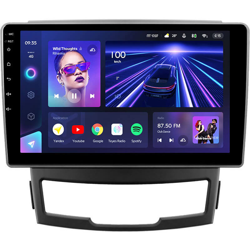Android head unit Teyes CC3 4+64 Gb SsangYong Korando 3 / Actyon 2 2010-2013 9″