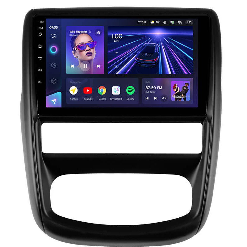 Android head unit Teyes CC3 4+64 Gb Renault Duster 1 2010-2015 / Nissan Terrano 3 2014-2022 9″