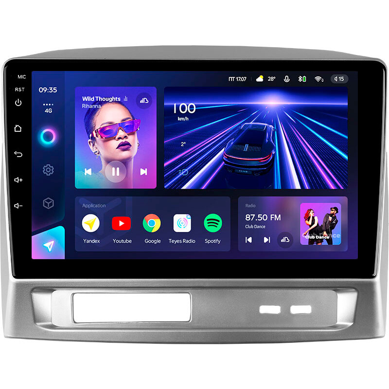Android head unit Teyes CC3 4+64 Gb Geely MK 1 2006-2013 9″