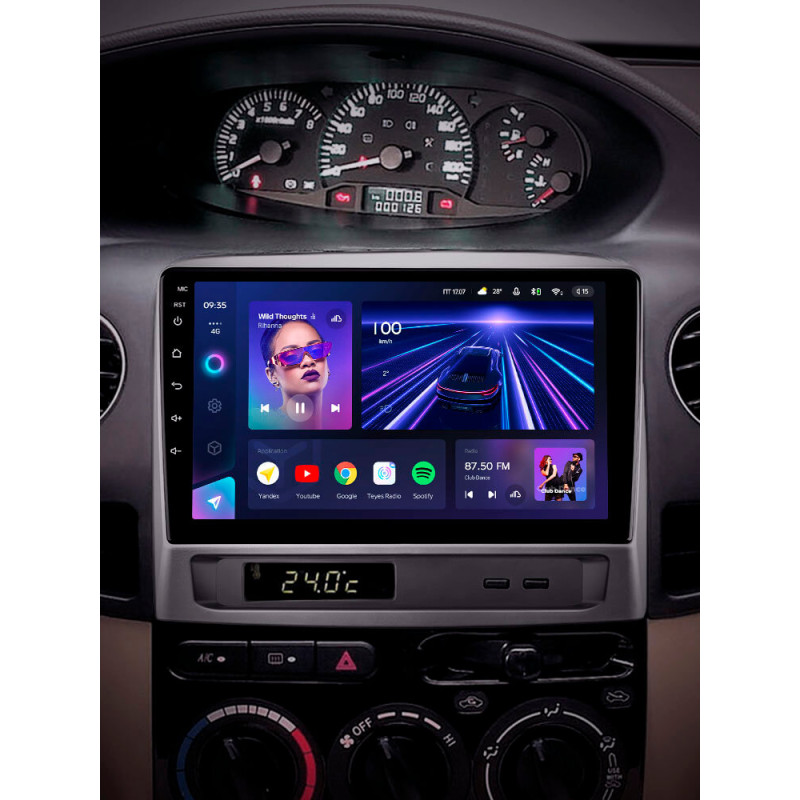 Android head unit Teyes CC3 4+64 Gb Geely MK 1 2006-2013 9″
