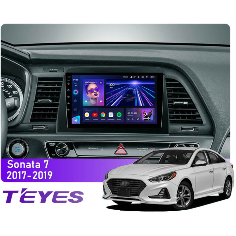 Android head unit Teyes CC3 4+64 Gb Hyundai Sonata 7 LF 2017-2019 9″