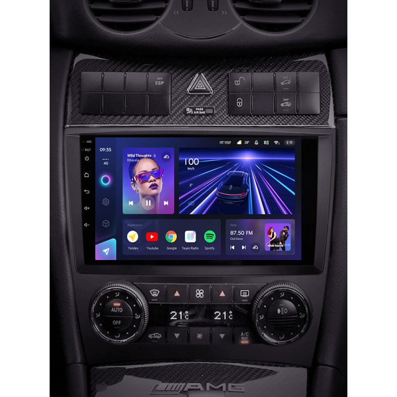 Android head unit Teyes CC3 4+64 Gb Mercedes-Benz C-Class W203 CL203 C209 A209 2004-2011 9″