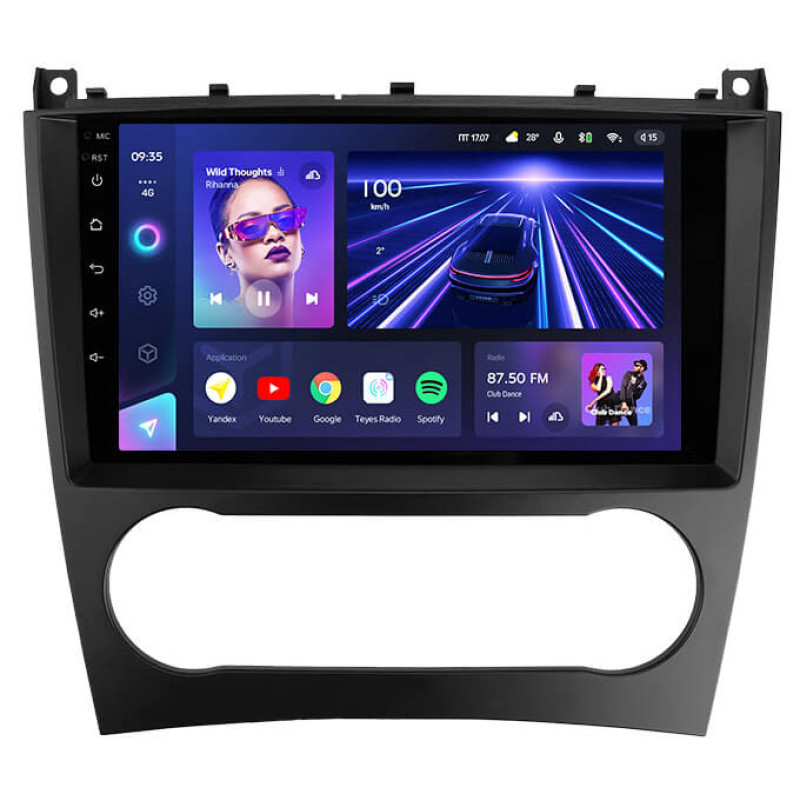 Android head unit Teyes CC3 4+64 Gb Mercedes-Benz C-Class W203 CL203 C209 A209 2004-2011 9″