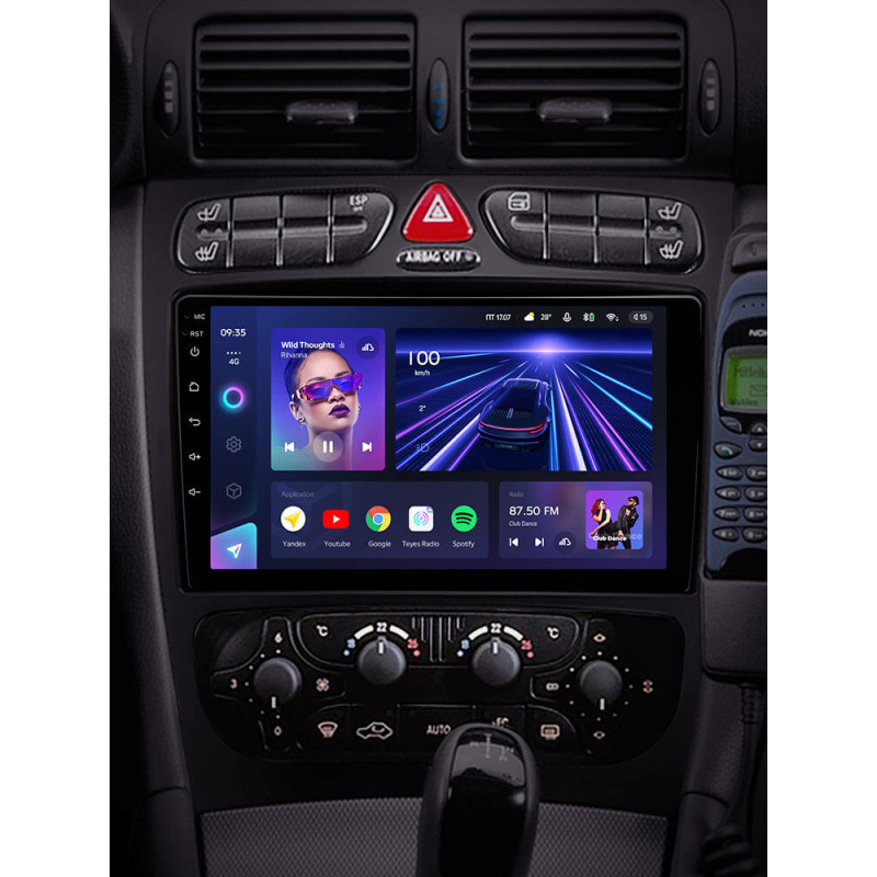 Android head unit Teyes CC3 4+64 Gb Mercedes-Benz C-Class S203 CL203 W203 2000-2004 (F1) 9″