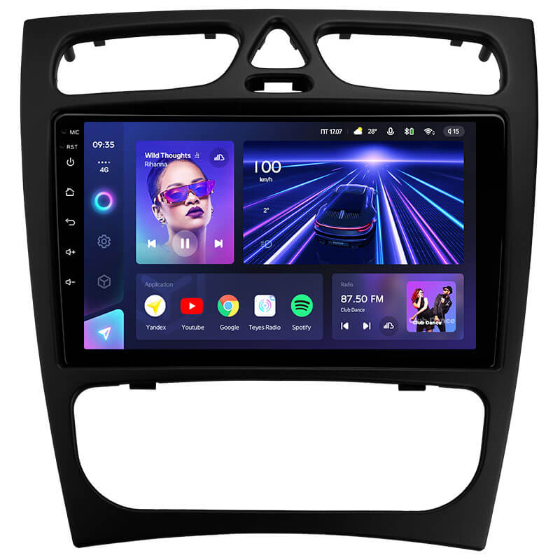 Android head unit Teyes CC3 4+64 Gb Mercedes-Benz C-Class S203 CL203 W203 2000-2004 (F1) 9″