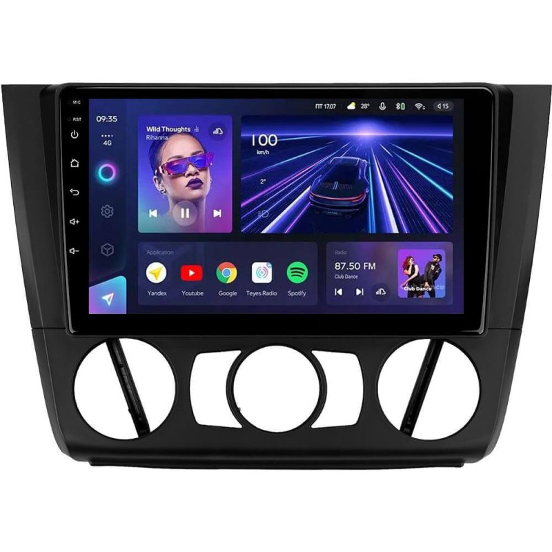 Android head unit Teyes CC3 4+64 Gb BMW 1 E88 E82 E81 E87 2004-2011 (F1) 9″