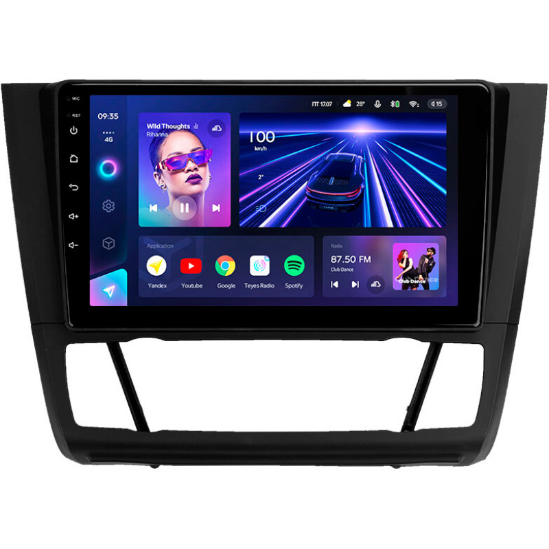 Android head unit Teyes CC3 4+64 Gb BMW 1 E88 E82 E81 E87 2004-2011 (F2) 9″