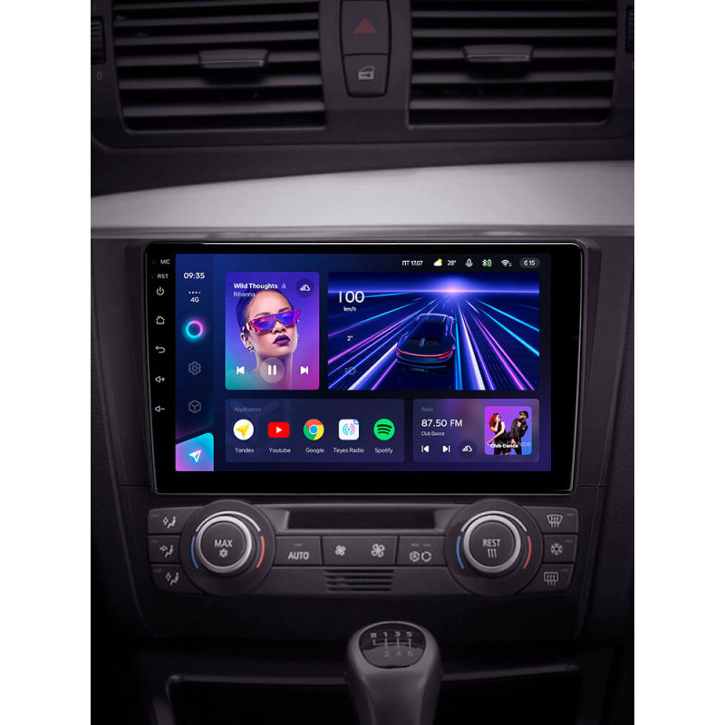 Android head unit Teyes CC3 4+64 Gb BMW 1 E88 E82 E81 E87 2004-2011 (F2) 9″