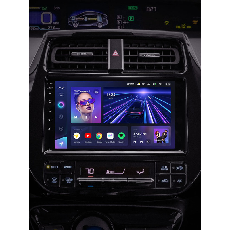 Android head unit Teyes CC3 4+64 Gb Toyota Prius XW50 2015-2020 9″