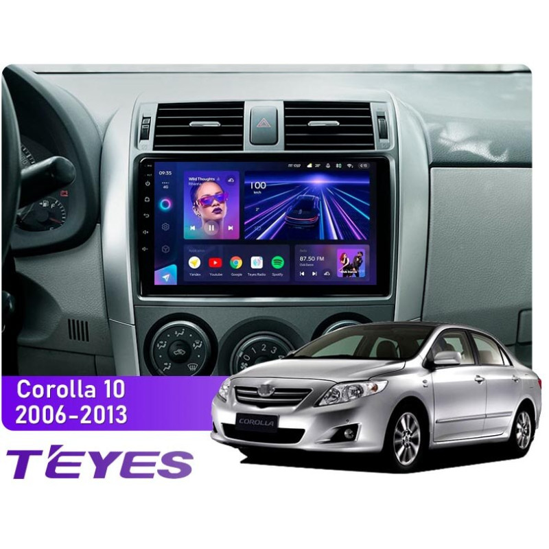 Stamm-Magnetophon Teyes CC3 4+64 GB für Toyota Corolla 10 (E140, E150) 2006–2013 (B) 9