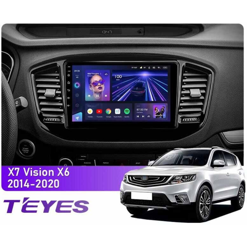 Android head unit Teyes CC3 4+64 Gb Geely Emgrand X7 Vision X6 Haoqing SUV 2014-2020 9″