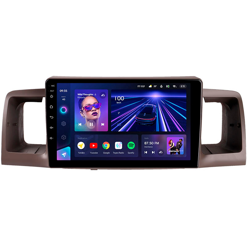 Android head unit Teyes CC3 4+64 Gb Toyota Corolla E130 E120 2000-2004 9″