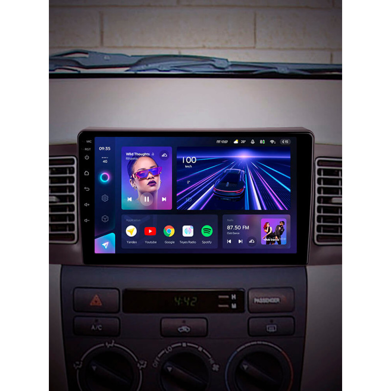 Android head unit Teyes CC3 4+64 Gb Toyota Corolla E130 E120 2000-2004 9″