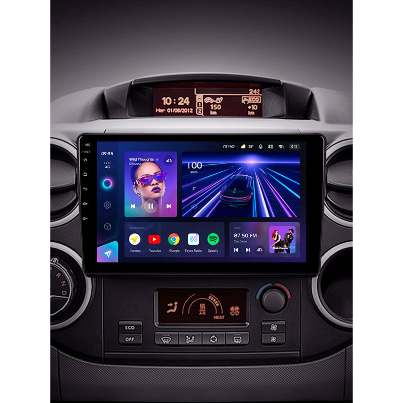 Magazynofon Teyes CC3 4+64 GB do Citroën Berlingo 2 B9 (2008–2019), 9-calowy.