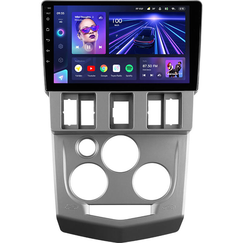 Android head unit Teyes CC3 4+64 Gb Renault Logan 1 2004-2009 9″