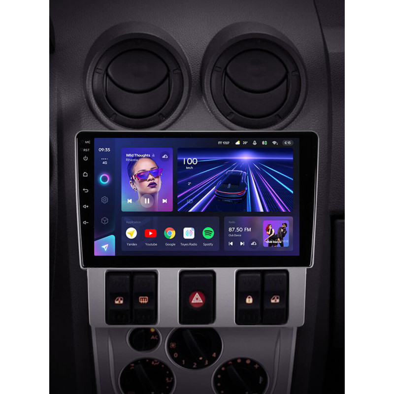 Android head unit Teyes CC3 4+64 Gb Renault Logan 1 2004-2009 9″