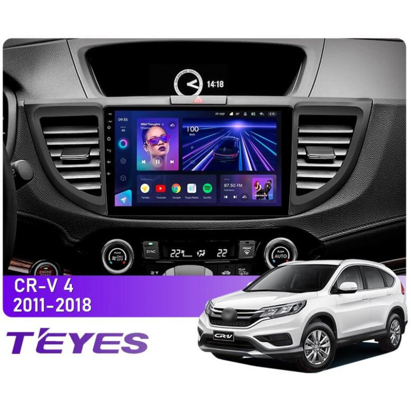 Android head unit Teyes CC3 4+64 Gb Honda CR-V 4 RM RE (9 inch) 2011-2018 (A) 9″