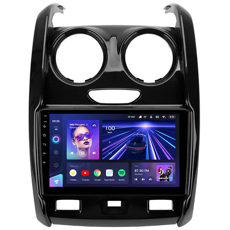 Festplatten-Magnetophon Teyes CC3 4+64 GB für Renault Duster (2015–2021) / LADA Largus (2021, F2) mit 9-Zoll-Display