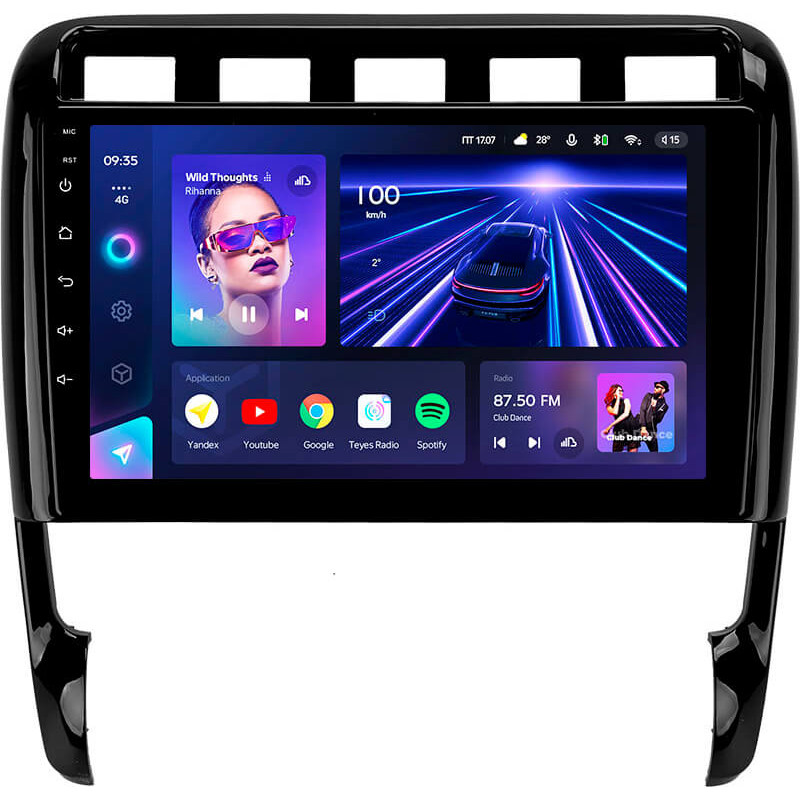 Android head unit Teyes CC3 4+64 Gb Porsche Cayenne 1 9PA 2002-2010 9″